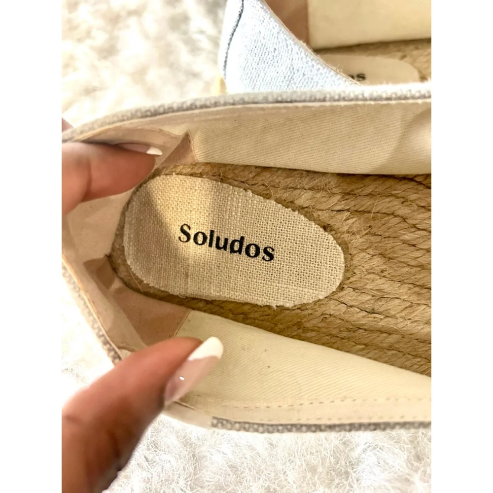 Anthropologie x Soludos “La Vie En Rose” smoking slipper espadrille flats Sz 10